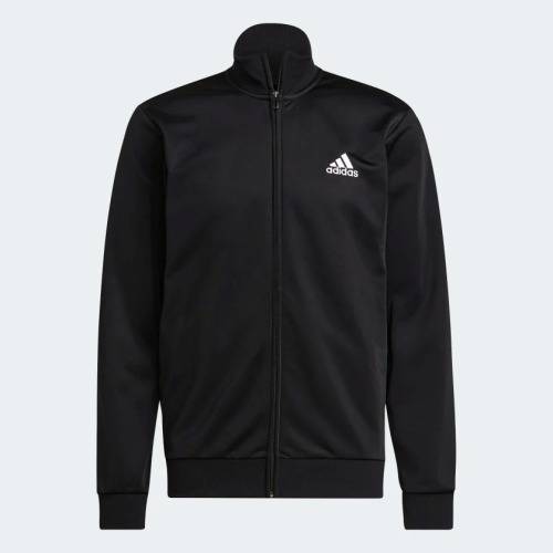 adidas Men`s PRIMEGREEN ESSENTIALS SMALL LOGO 2 PC TRACK SUIT Black/White GK9656 Size Large