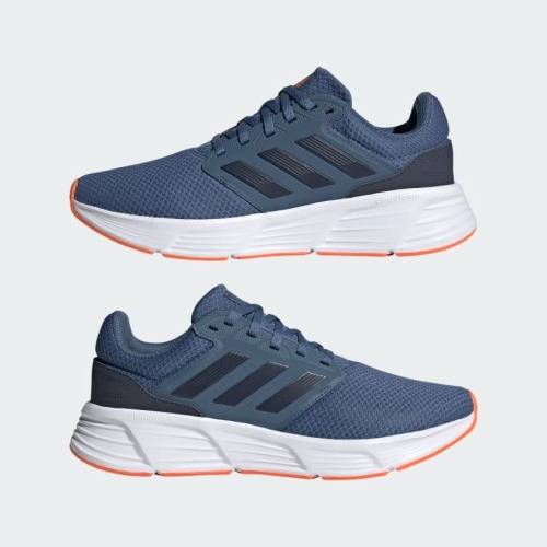 adidas Men`s Galaxy 6 Wonder Steel/ Legend Ink/ Impact Orange GW4145 Size UK 10.5 (SA 10.5)