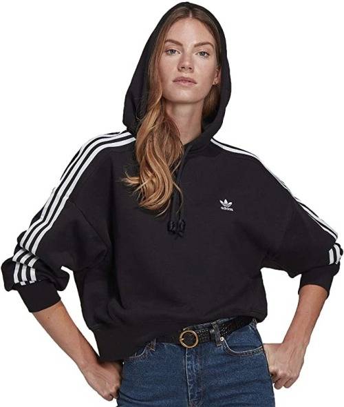 adidas Women`s Short Hoodie Black GA1837 Size Medium