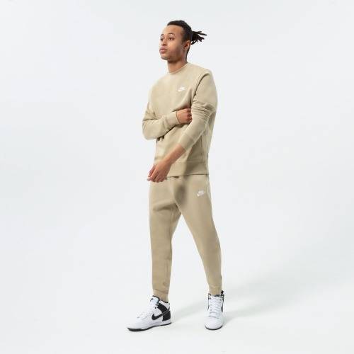 NIKE Men`s Sportswear Club Crew Limestone BV2662 250 Size Medium