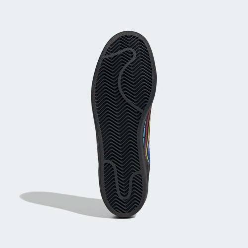 adidas Women`s SUPERSTAR PURE Core Black / Red / Blue FU9518 Size UK 5 (SA 5)