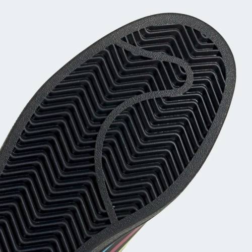 adidas Women`s SUPERSTAR PURE Core Black / Red / Blue FU9518 Size UK 5 (SA 5)