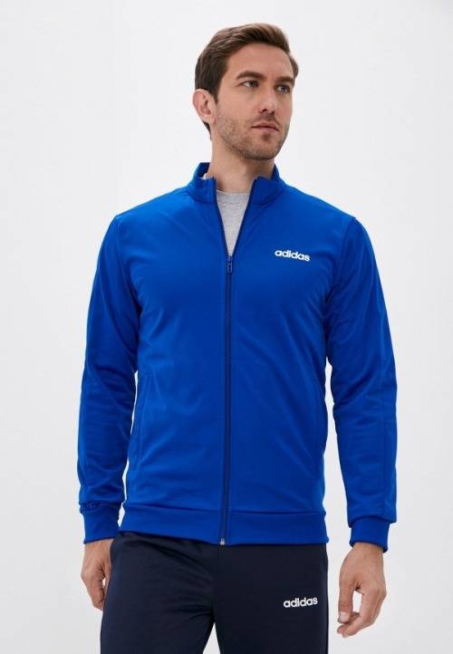 adidas Men`s ESSENTIALS BASICS 2PC FULL TRACK SUIT Slim fit Collegiate Royal EI5581 Large