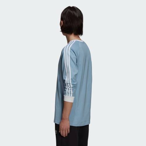 adidas Men`s ADICOLOR CLASSICS 3-STRIPES LONG SLEEVE TEE Magic Grey GA2355 Size Medium
