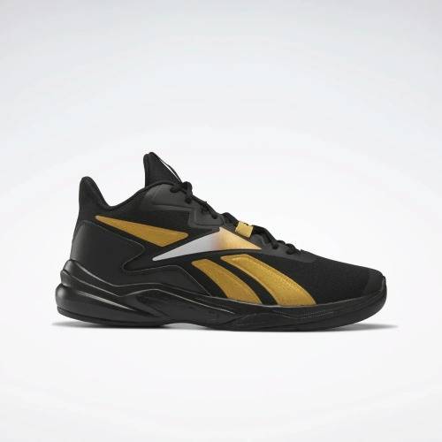 Reebok Men`s MORE BUCKETS Core Black/ Footwear White / Rbk Brass GY6297 Size UK 7 (SA 7)