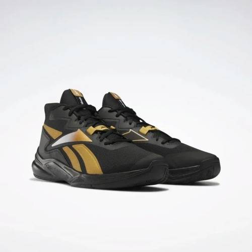 Reebok Men`s MORE BUCKETS Core Black/ Footwear White / Rbk Brass GY6297 Size UK 7 (SA 7)