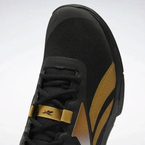 Reebok Men`s MORE BUCKETS Core Black/ Footwear White / Rbk Brass GY6297 Size UK 7 (SA 7)