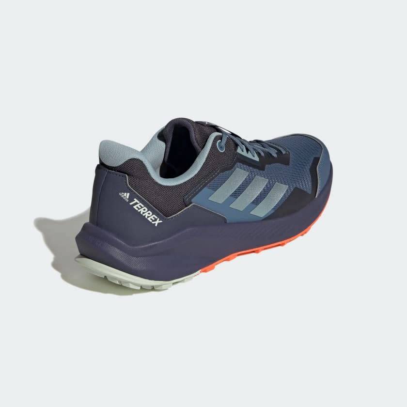 adidas TERREX Men`s TRAILRIDER TRAIL Wonder Steel / Grey / Impact Orange GW5535 Size UK 10 (SA 10)