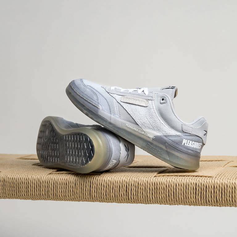 Reebok UNISEX Club C Legacy x Pleasures Pure Gray GW2639 Size UK 9 (SA 9)