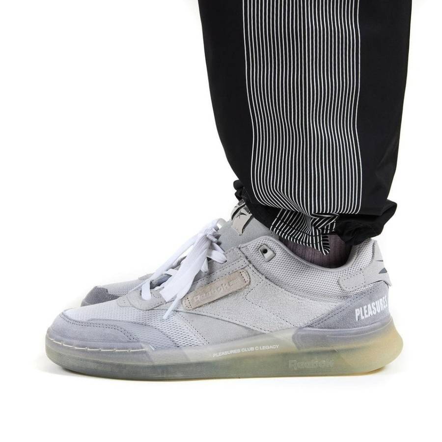 Reebok UNISEX Club C Legacy x Pleasures Pure Gray GW2639 Size UK 9 (SA 9)