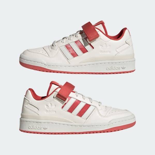 adidas Men`s FORUM LOW Retro Look White Tint/ Crew Red S21 GW2043 Size UK 8 (SA 8)