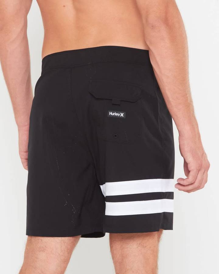Hurley Men`s Block Party 2.0 Icon Board Shorts 18` Black MBS0010450 Size 30`