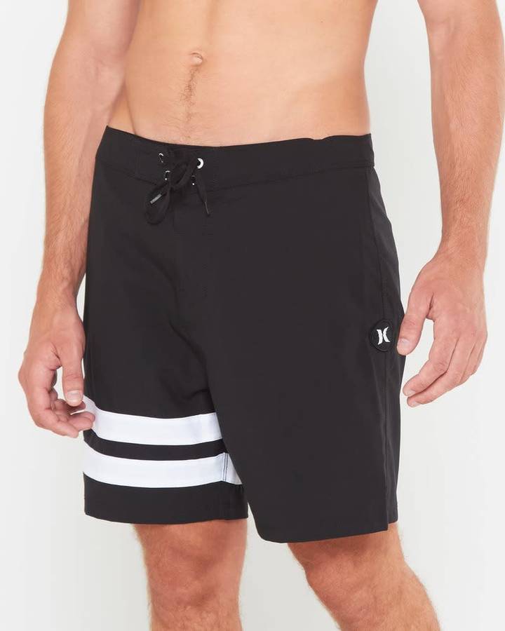 Hurley Men`s Block Party 2.0 Icon Board Shorts 18` Black MBS0010450 Size 30`