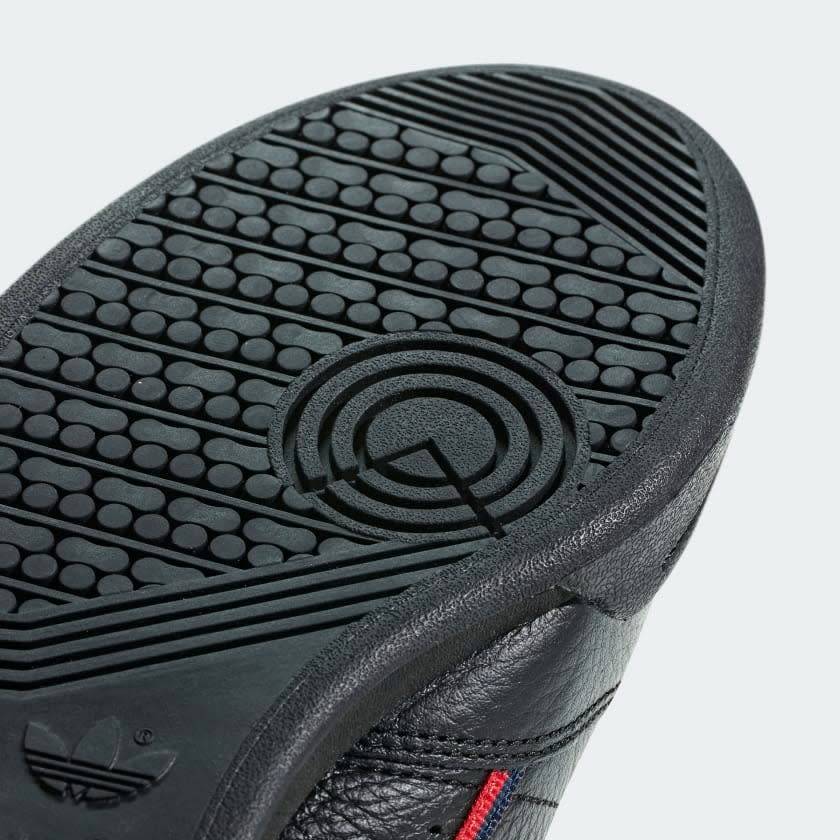 adidas Men`s CONTINENTAL 80 Core Black / Scarlet G27707 Size UK 9 (SA 9)