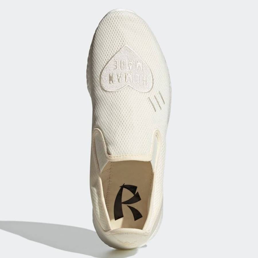 adidas Men`s PURE SLIP-ON HUMAN MADE CREAM WHITE GX5203 Size UK 11 (SA 11)