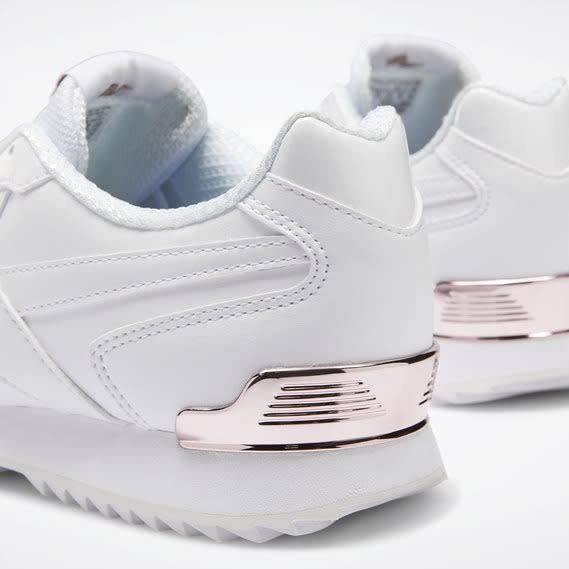 Reebok Women`s Royal Glide Ripple Clip White/Rose Gold/Pearlized DV6703 Size UK 7 (SA 7)