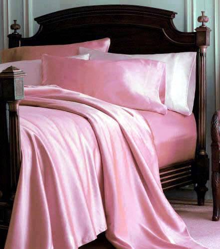 Sexy Queen Size Satin Charmeuse Pink Color By Scent Station