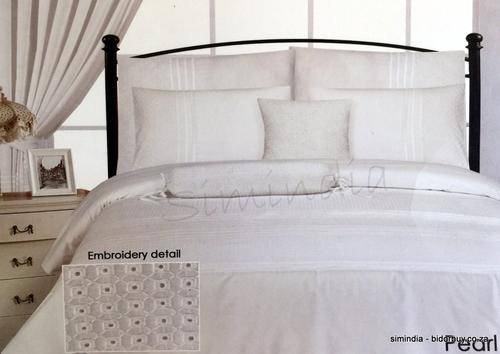 3 PC Queen Duvet Cover Set PEARL - Platinum Collection by LIFESTYLE ITALIA