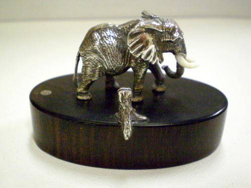 SCULPTURE IN SILVER BY PATRICK MAVROS - ELEPHANT