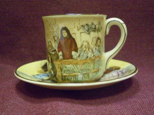 ROYAL DOULTON SIR ROGER DE COVERLEY COFFEE CUP & SAUCER