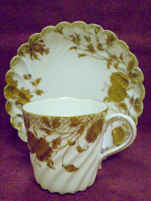 LIMOGES DEMITASSE CUP& SAUCER - HAVILAND & CO  1879-1889