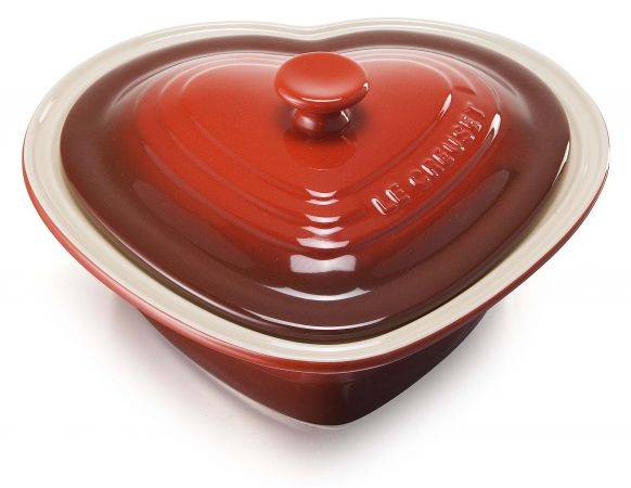 Le Creuset Heart Shaped Stoneware Casserole, 28cm