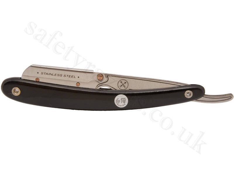 Parker 33R Stainless Steel Shavette Razor (Black)