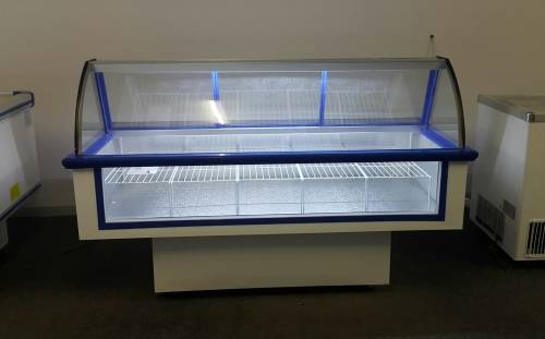 MEAT DISPLAY FRIDGE - CURVED GLASS - DELI BUTCHERY FRONT DISPLAY - DISPLAY FRIDGE FOR BUTCHER 1.5 M