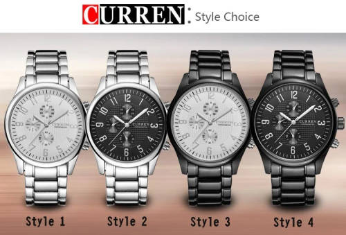CURREN  Brand Simple Fashion Casual Business Watches Men