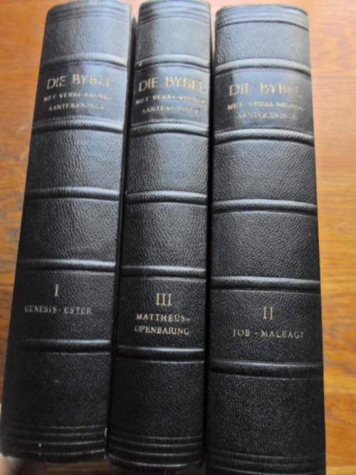 DIE BYBEL met Verklarende Aantekeninge. 3 Volume Stel - 1958/9