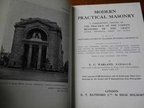 MODERN PRACTICAL MASONRY   Edmund George Warland