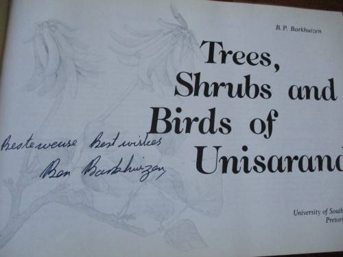 SIGNED COPY. Bome, Struike, Voels - UNISARAND - Trees, Shrubs, Birds