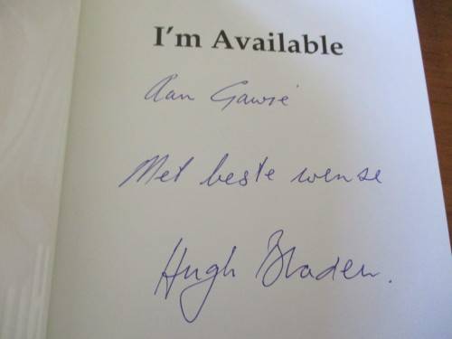 SIGNED. Hugh Bladen a rugby memoir  Blades ` I`m available`