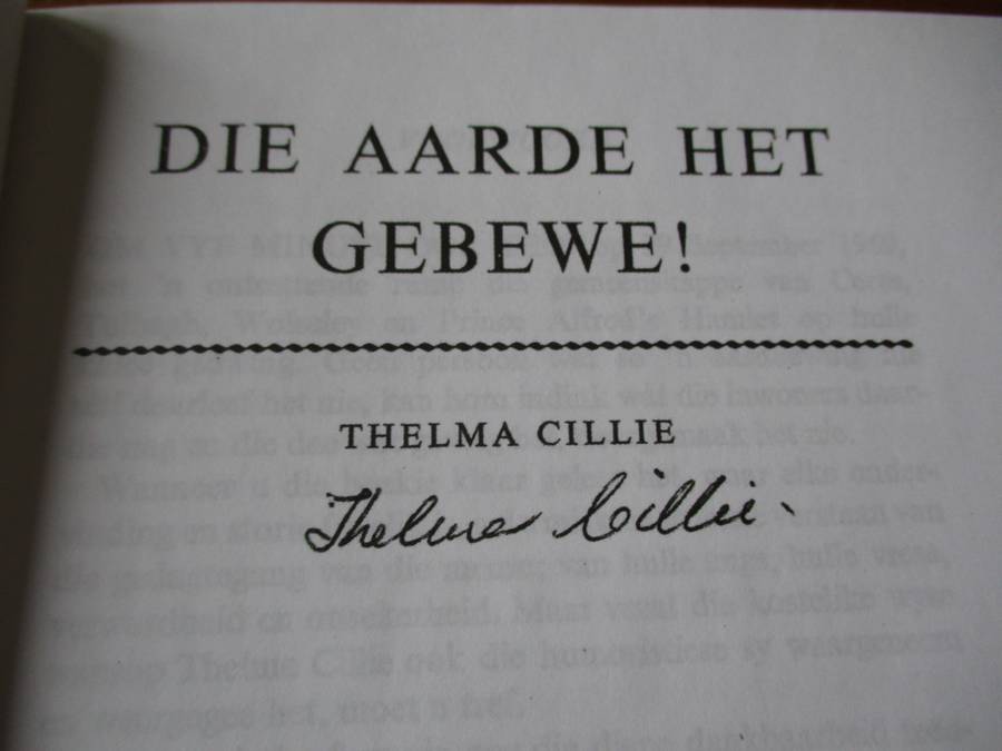 GETEKEN. DIE AARDE HET GEBEWE Thelma Cillie