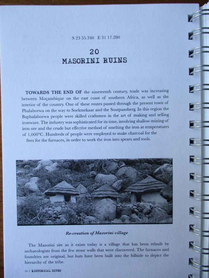 FIELD GUIDE TO THE HISTORICAL SITES OF KRUGER NATIONAL PARK Ron Hopkins