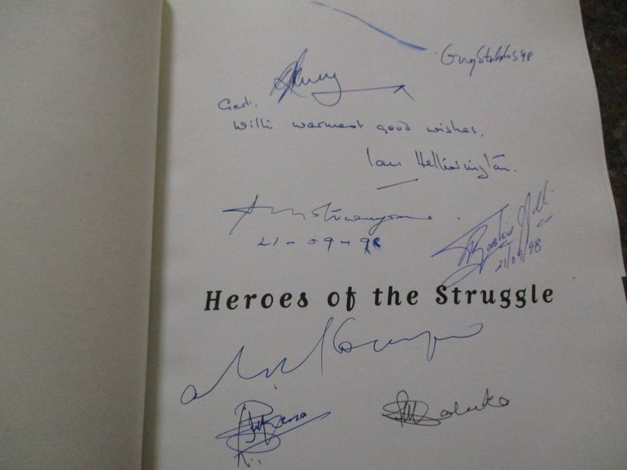 SIGNED. Heroes of the struggle Ian Hetherington  Photography by Guy Stubbs