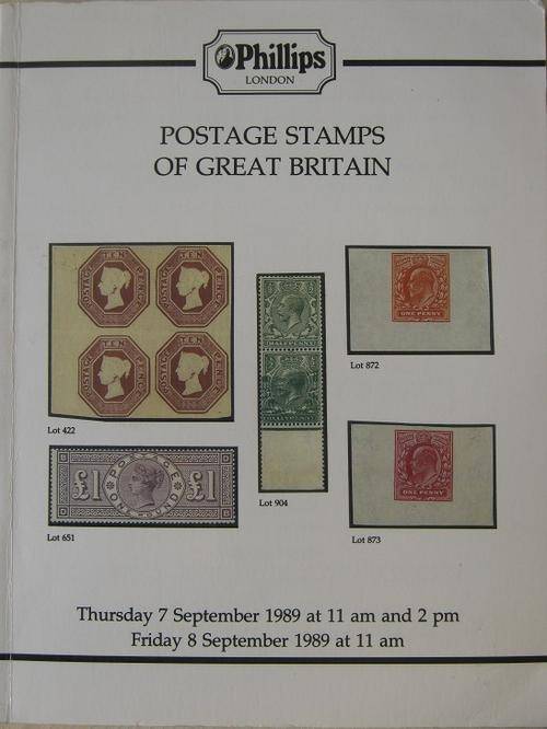 Philips Catalogue. POSTAGE STAMPS OF GREAT BRITAIN. September 1989