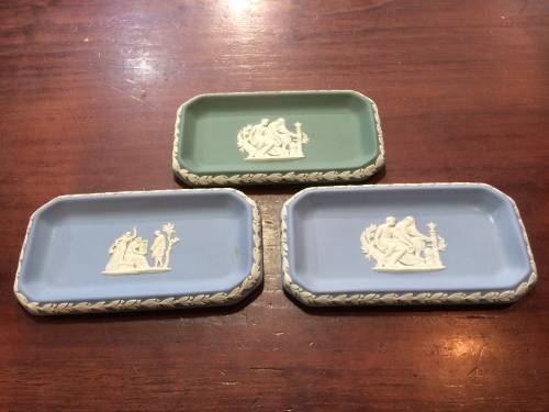 SET OF 3 WEDGWOOD PIN TRAYS