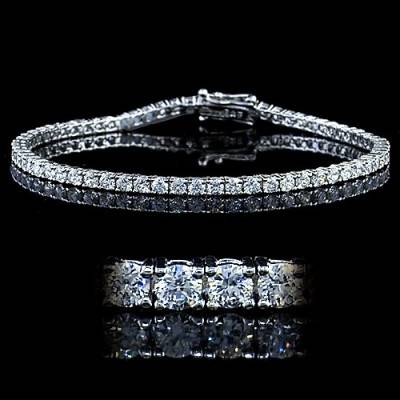 Beautiful Sterling Silver Tennis Bracelet **Pristine Quality** - 19CM