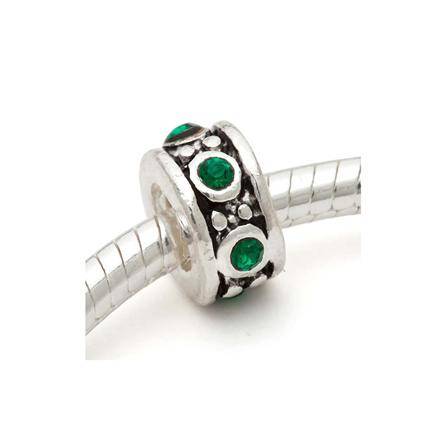 New Charm for Pandora Style/European Bracelet - Dark Green Stone