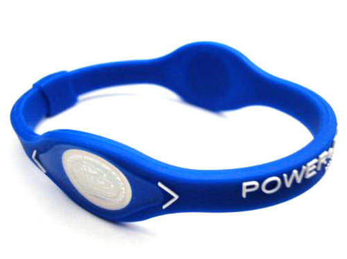***Free Shipping*** POWER BALANCE BRACELET 22cm (XL) BLUE WITH WHITE LETTERING