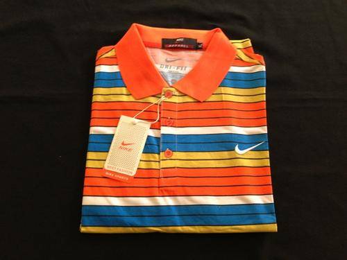 NIKE Striped Mens Summer Golfer - X  Large Slim Fit