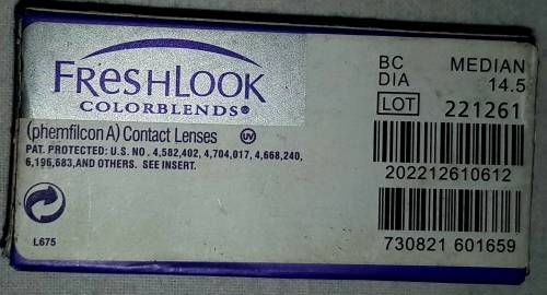 Fresh Look Colorblends Contact Lenses - Brilliant Blue