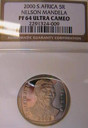 #### NELSON MANDELA 2000 - R5 PF 64 - ULTRA CAMEO ####