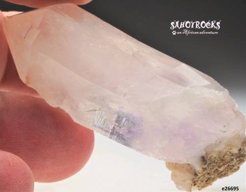 Brandberg Quartz Crystal - Amethyst, Calcite, Gobobosep, Namibia