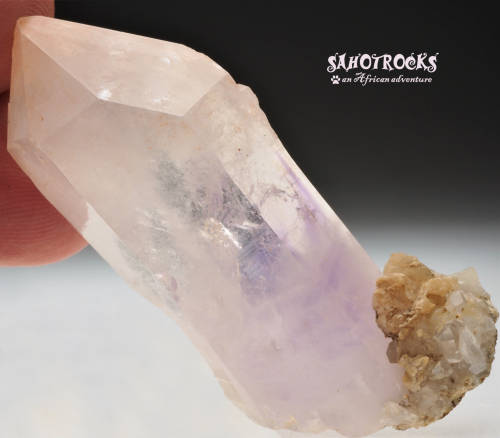 Brandberg Quartz Crystal - Amethyst, Calcite, Gobobosep, Namibia