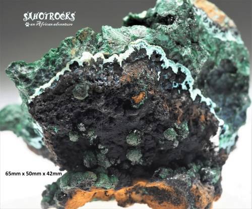 Chrysocolla Malachite Libethenite Heterogenite, Katanga Copper Crescent, Congo DRC