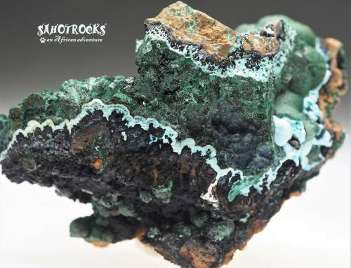 Chrysocolla Malachite Libethenite Heterogenite, Katanga Copper Crescent, Congo DRC