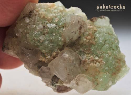 Analcime Prehnite Calcite - Gobobosep region, Namibia