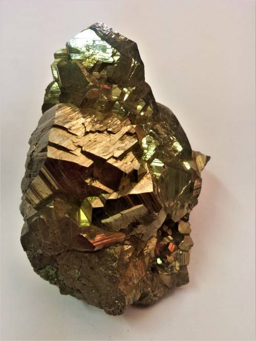 Pyrite Cluster in Buddha shape - Huanzala Mine, Huallanca District, Peru